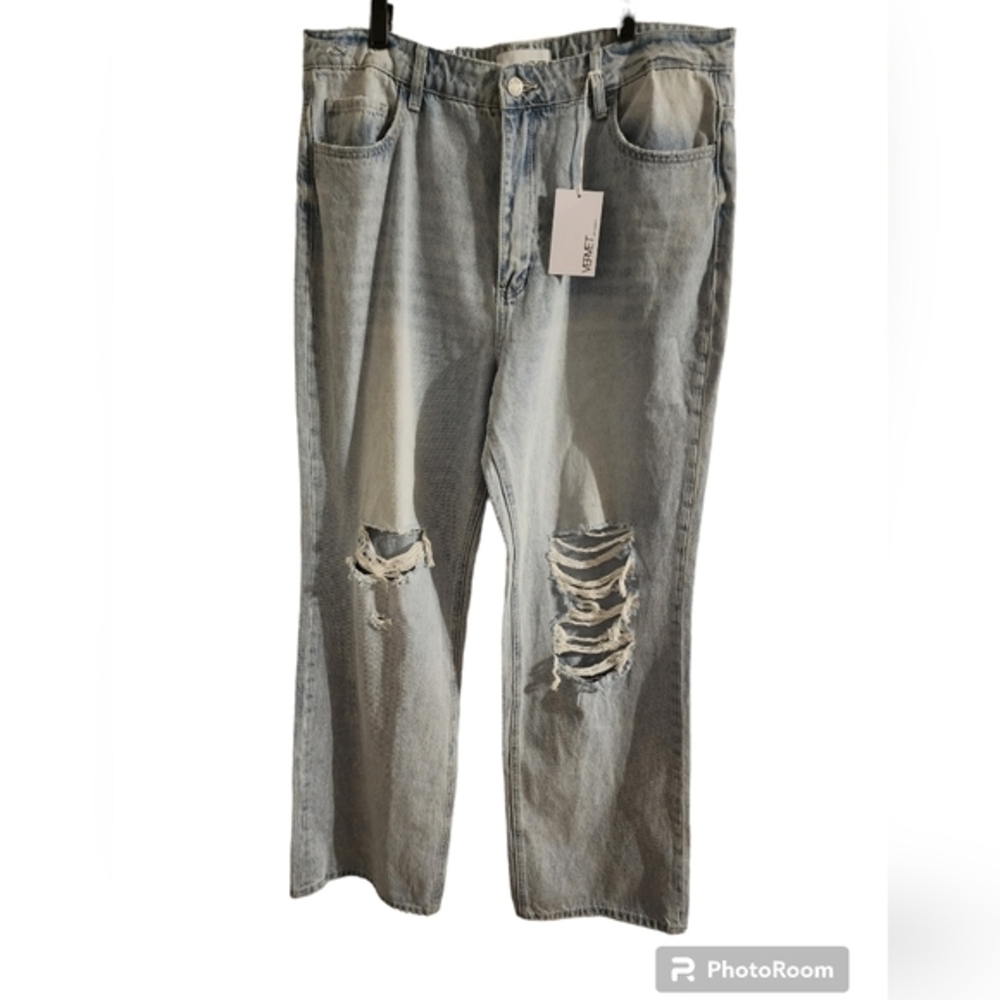 Vervet lightwash 90s‎ vintage flare distressed 32